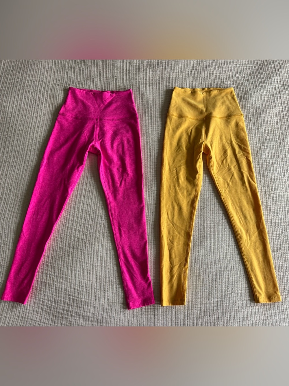 Beyond Yoga XS Space Dye Pink and Yellow Bundle